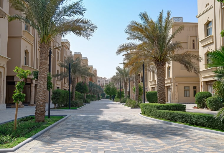 Palm Oasis Abu Dhabi Landscaping Project by Gulf Dunes